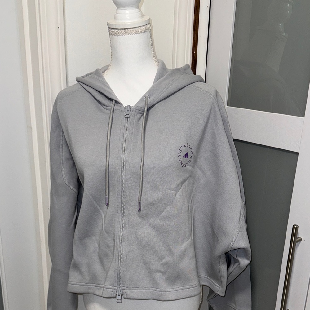 Adidas by Stella McCartney Gray Zip-Up Hoodie